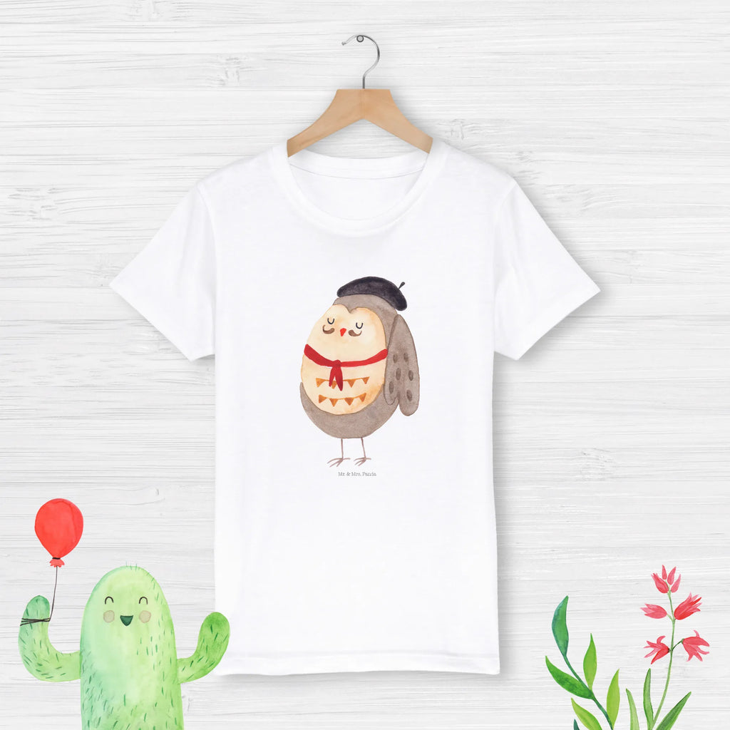 Organic Kinder T-Shirt Eule Französisch Kinder T-Shirt Jungen, Kinder T-Shirt Mädchen, Kinder T-Shirt, Eule, Frankreich, Das Leben Ist schön, Spruch Französisch, Owl, La Vie Est Belle, Spruch schön, Eulen, Hibou, Eule Deko