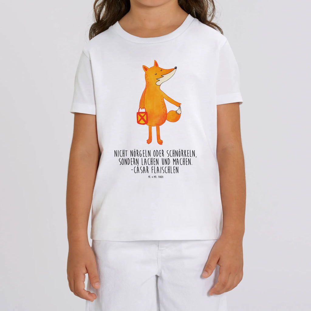 Organic Kinder T-Shirt Fuchs Laterne Kinder T-Shirt Mädchen, Kinder T-Shirt Jungen, Kinder T-Shirt, Fuchs, Füchse, Laternenumzug, Liebeskummer Spruch, Aufmuntern, Spruch Trösten, Laterne, Cäsar Otto Hugo Flaischlen, Sankt Martin