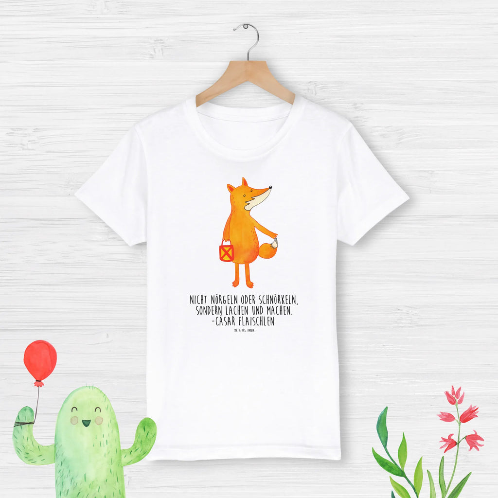Organic Kinder T-Shirt Fuchs Laterne Kinder T-Shirt Mädchen, Kinder T-Shirt Jungen, Kinder T-Shirt, Fuchs, Füchse, Laternenumzug, Liebeskummer Spruch, Aufmuntern, Spruch Trösten, Laterne, Cäsar Otto Hugo Flaischlen, Sankt Martin