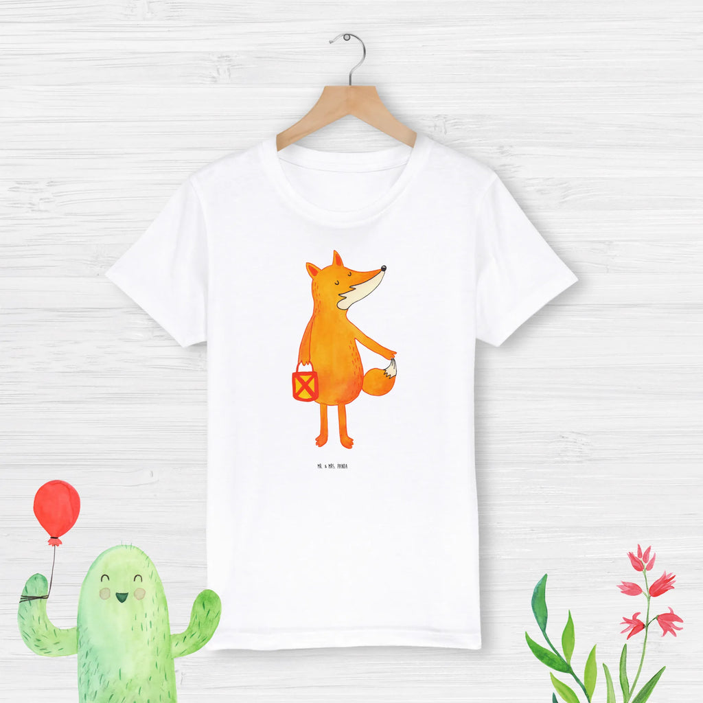 Organic Kinder T-Shirt Fuchs Laterne Kinder T-Shirt Mädchen, Kinder T-Shirt Jungen, Kinder T-Shirt, Fuchs, Füchse, Laternenumzug, Liebeskummer Spruch, Aufmuntern, Spruch Trösten, Laterne, Cäsar Otto Hugo Flaischlen, Sankt Martin