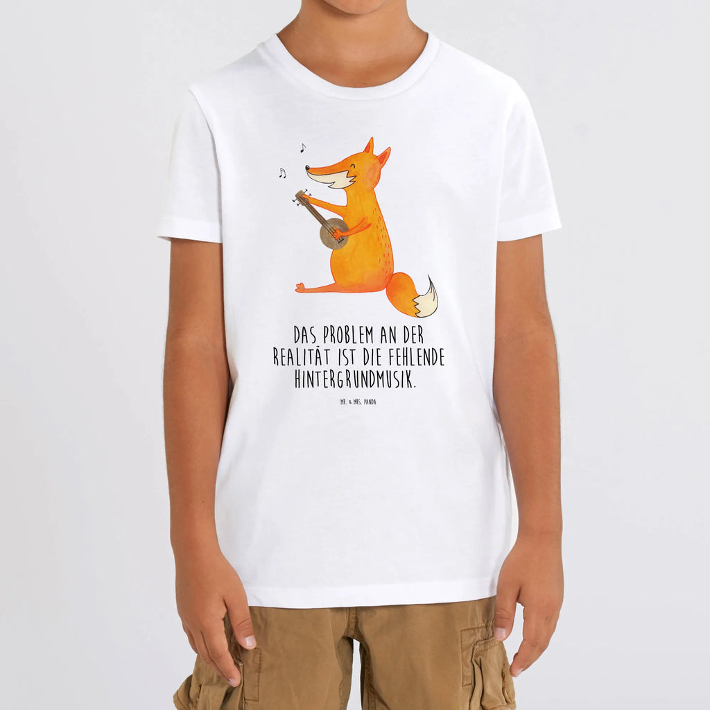 Organic Kinder T-Shirt Fuchs Gitarre Kinder T-Shirt, Kinder T-Shirt Mädchen, Kinder T-Shirt Jungen, Fuchs, Sänger, Musik Spruch, Geschenk Musiker, Gitarre, Musikerin, Füchse, Sängerin