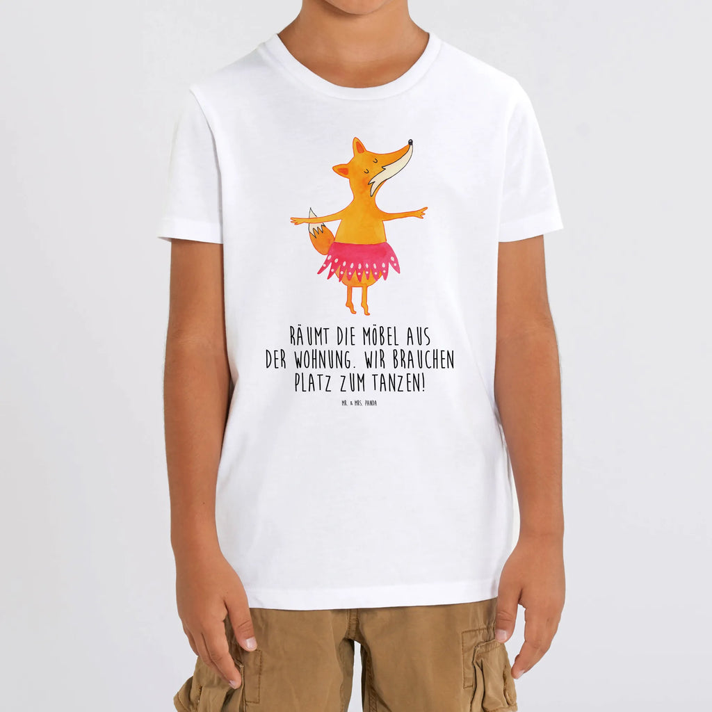 Organic Kinder T-Shirt Fuchs Ballerina Kinder T-Shirt Mädchen, Kinder T-Shirt Jungen, Kinder T-Shirt, Fuchs, Füchse, Ballett, Tänzerin, Füchsin, Ballerina, Geburtstag, Party, Tanzen, Fuchs Spruch, Einladung