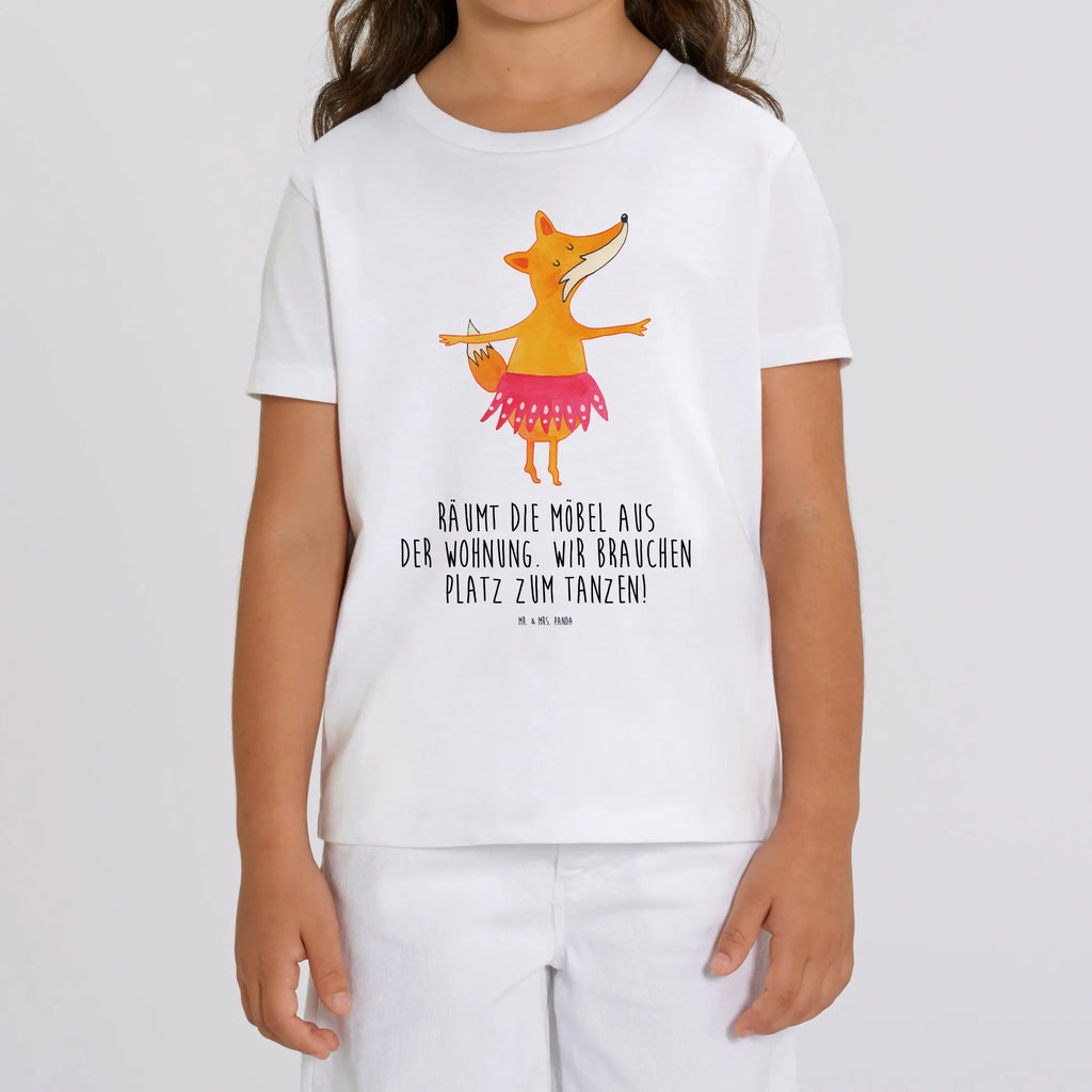 Organic Kinder T-Shirt Fuchs Ballerina Kinder T-Shirt Mädchen, Kinder T-Shirt Jungen, Kinder T-Shirt, Fuchs, Füchse, Ballett, Tänzerin, Füchsin, Ballerina, Geburtstag, Party, Tanzen, Fuchs Spruch, Einladung