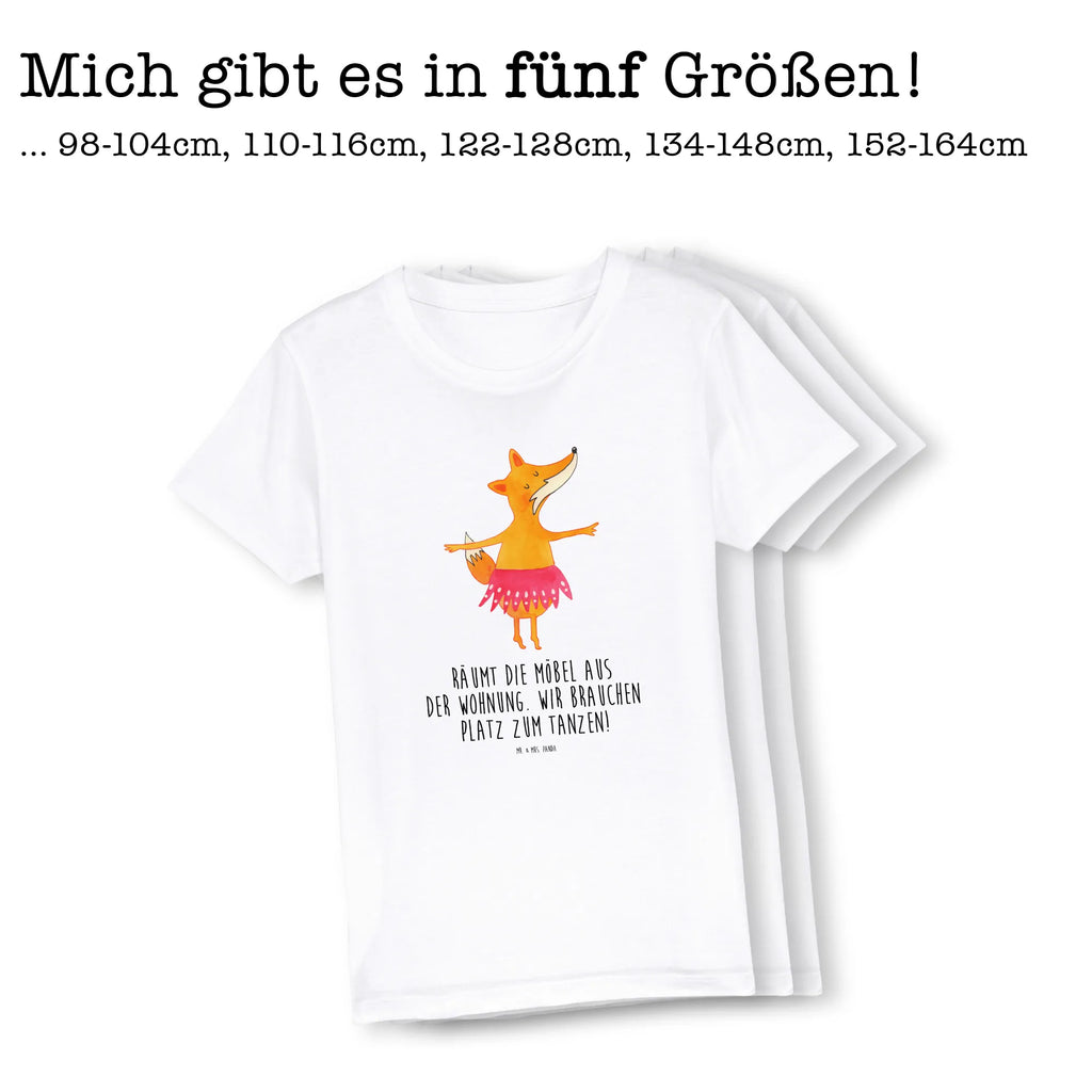 Organic Kinder T-Shirt Fuchs Ballerina Kinder T-Shirt Mädchen, Kinder T-Shirt Jungen, Kinder T-Shirt, Fuchs, Füchse, Ballett, Tänzerin, Füchsin, Ballerina, Geburtstag, Party, Tanzen, Fuchs Spruch, Einladung