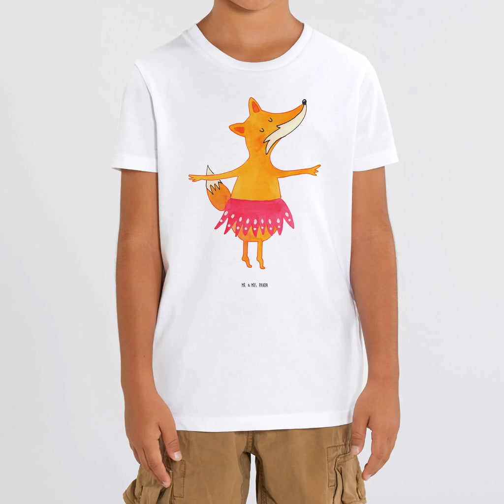 Organic Kinder T-Shirt Fuchs Ballerina Kinder T-Shirt Mädchen, Kinder T-Shirt Jungen, Kinder T-Shirt, Fuchs, Füchse, Ballett, Tänzerin, Füchsin, Ballerina, Geburtstag, Party, Tanzen, Fuchs Spruch, Einladung