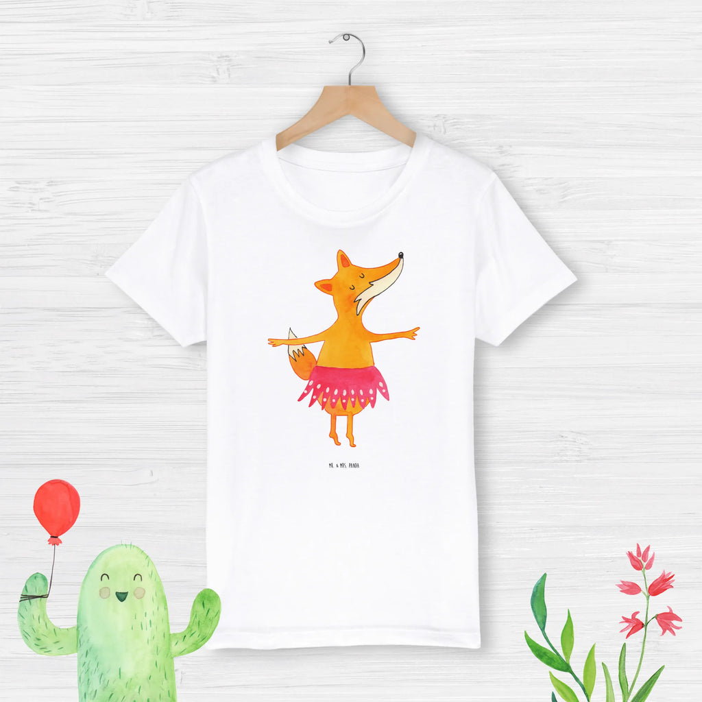 Organic Kinder T-Shirt Fuchs Ballerina Kinder T-Shirt Mädchen, Kinder T-Shirt Jungen, Kinder T-Shirt, Fuchs, Füchse, Ballett, Tänzerin, Füchsin, Ballerina, Geburtstag, Party, Tanzen, Fuchs Spruch, Einladung