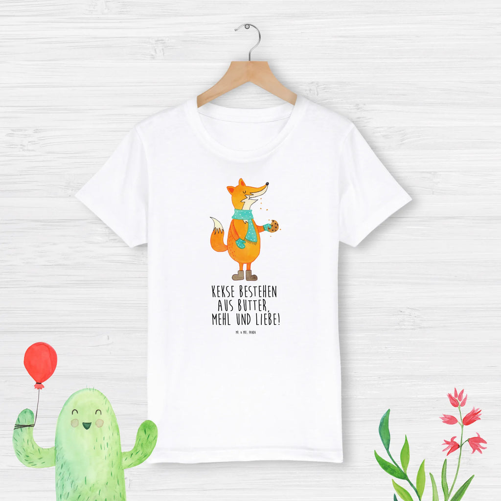 Organic Kinder T-Shirt Fuchs Keks Kinder T-Shirt, Kinder T-Shirt Jungen, Kinder T-Shirt Mädchen, Fuchs, Küche Deko, Winter, Kekse, Liebe, Plätzchen, Füchse, Weihnachtszeit, Backen Spruch
