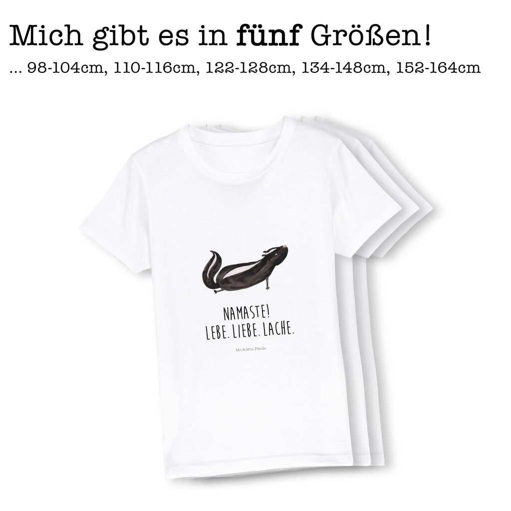 Organic Kinder T-Shirt Stinktier Yoga Kinder T-Shirt, Kinder T-Shirt Mädchen, Kinder T-Shirt Jungen, Stinktier, Skunk, Yoga, Lache, Lebe, Wildtier, Raubtier, Stinki, Stinker, Namaste, Liebe