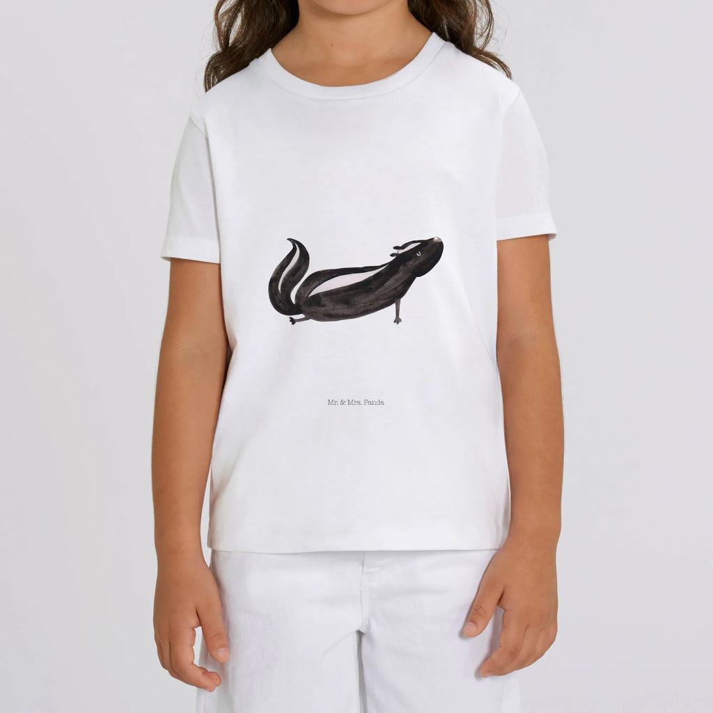 Organic Kinder T-Shirt Stinktier Yoga Kinder T-Shirt, Kinder T-Shirt Mädchen, Kinder T-Shirt Jungen, Stinktier, Skunk, Yoga, Lache, Lebe, Wildtier, Raubtier, Stinki, Stinker, Namaste, Liebe