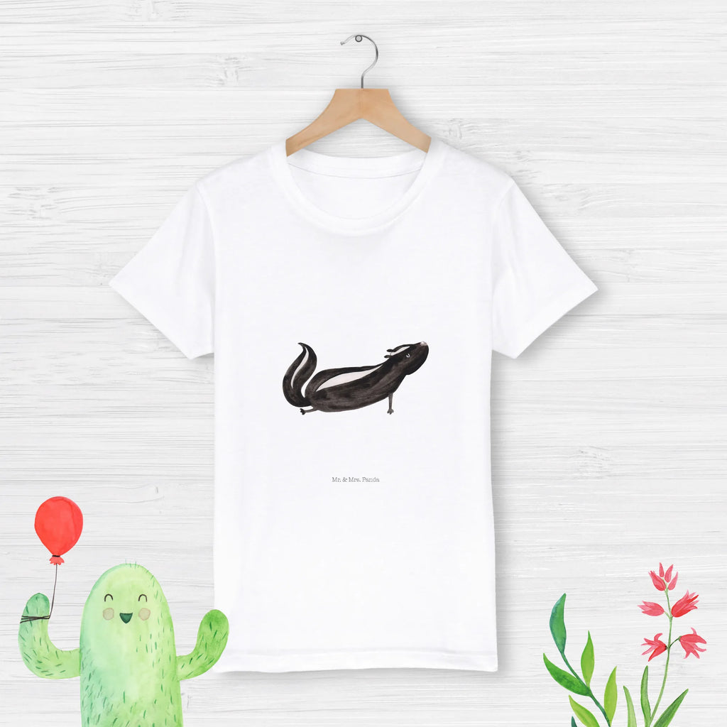 Organic Kinder T-Shirt Stinktier Yoga Kinder T-Shirt, Kinder T-Shirt Mädchen, Kinder T-Shirt Jungen, Stinktier, Skunk, Yoga, Lache, Lebe, Wildtier, Raubtier, Stinki, Stinker, Namaste, Liebe