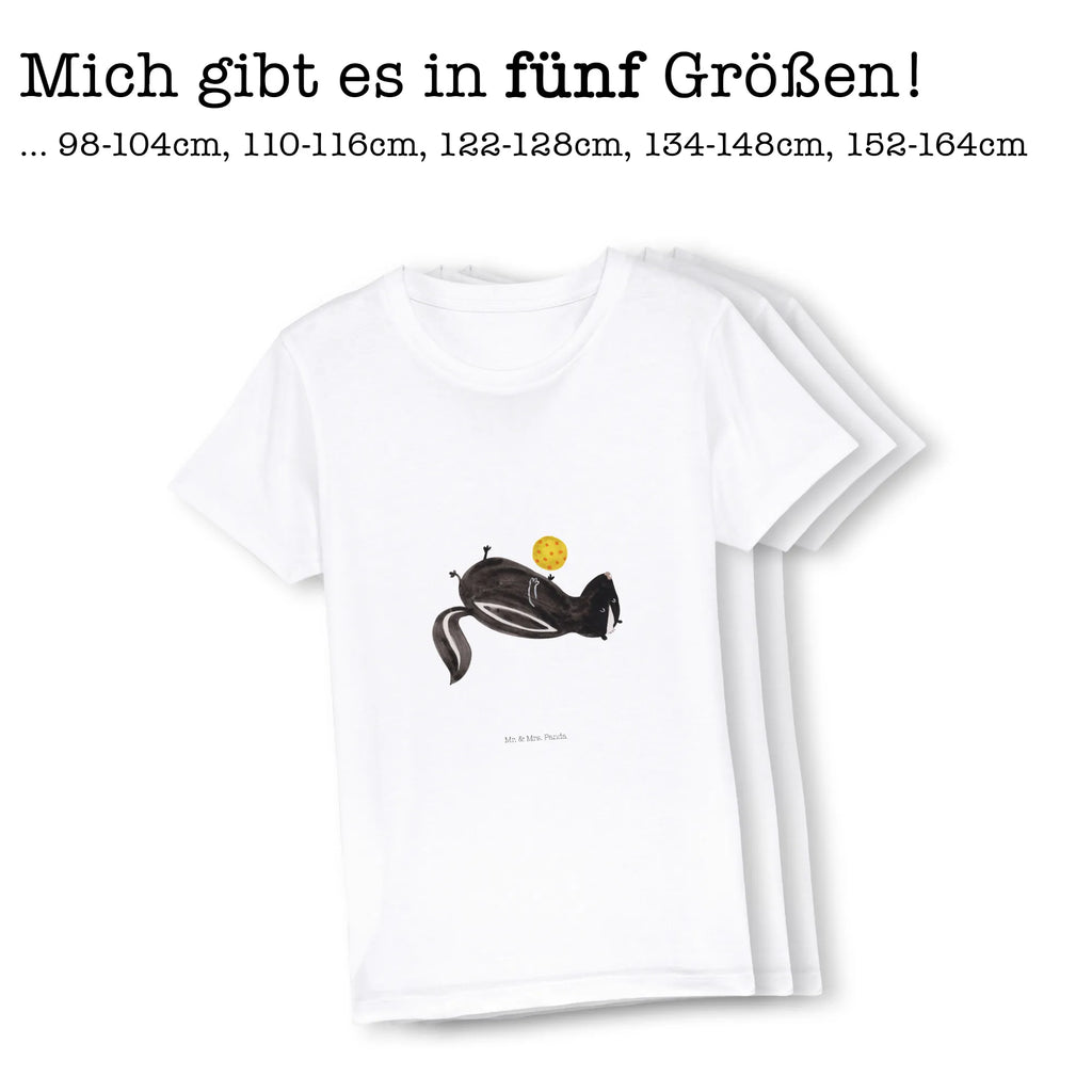 Organiczna koszulka dziecięca skunks piłka Kinder T-Shirt Mädchen, Kinder T-Shirt, Kinder T-Shirt Jungen, Stinktier, Skunk, Raubtier, Stinki, Stinker, verspielt, Wildtier, Weisheit