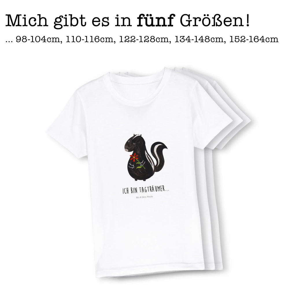 Organic Kids T-Shirt skunk flower Kinder T-Shirt Jungen, Kinder T-Shirt, Kinder T-Shirt Mädchen, Stinktier, Skunk, Raubtier, Wildtier, Stinki, Stinker, Verträumt, Träume, Dreams, Tagträumer