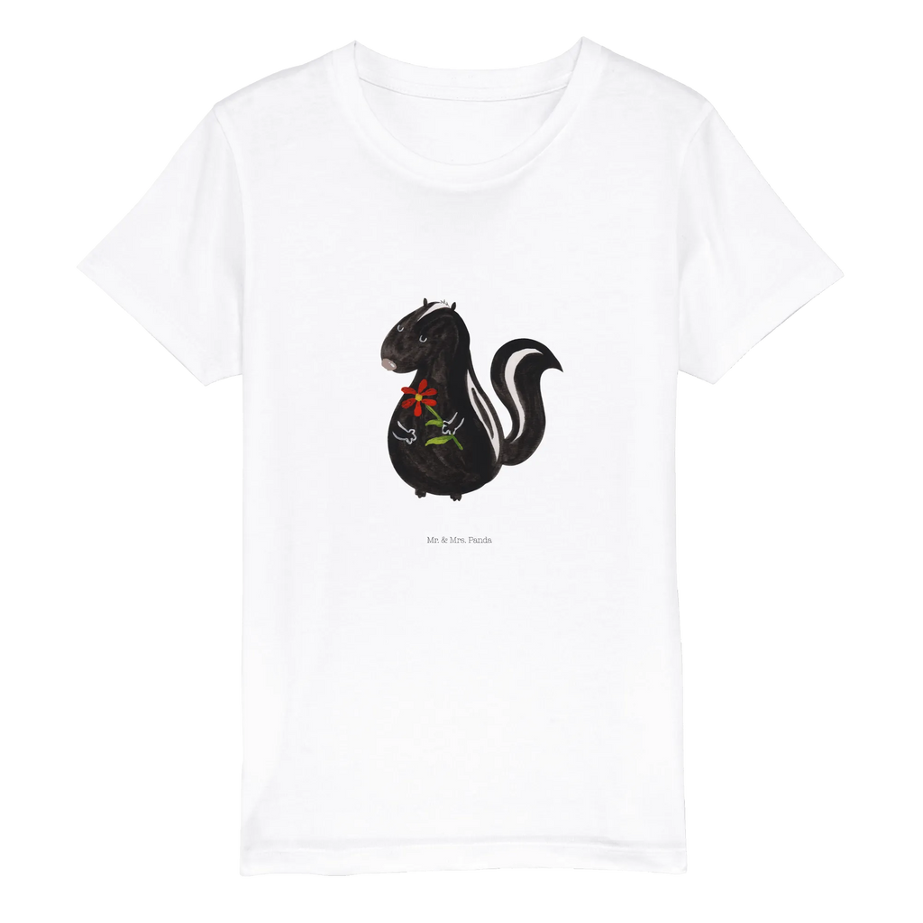 Organic Kids T-Shirt skunk flower Kinder T-Shirt Jungen, Kinder T-Shirt, Kinder T-Shirt Mädchen, Stinktier, Skunk, Raubtier, Wildtier, Stinki, Stinker, Verträumt, Träume, Dreams, Tagträumer