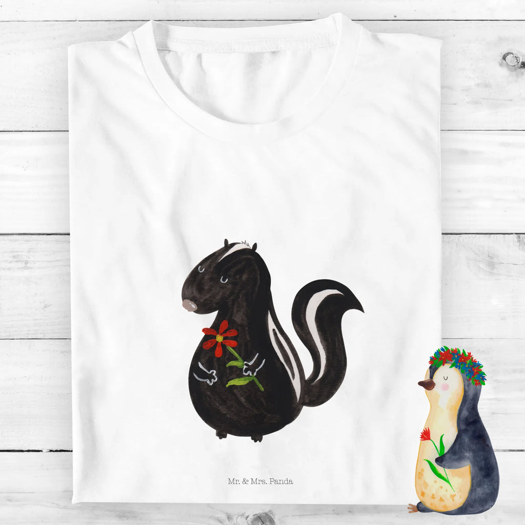 Organic Kids T-Shirt skunk flower Kinder T-Shirt Jungen, Kinder T-Shirt, Kinder T-Shirt Mädchen, Stinktier, Skunk, Raubtier, Wildtier, Stinki, Stinker, Verträumt, Träume, Dreams, Tagträumer