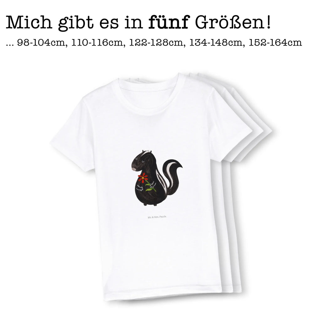 Organic Kids T-Shirt skunk flower Kinder T-Shirt Jungen, Kinder T-Shirt, Kinder T-Shirt Mädchen, Stinktier, Skunk, Raubtier, Wildtier, Stinki, Stinker, Verträumt, Träume, Dreams, Tagträumer