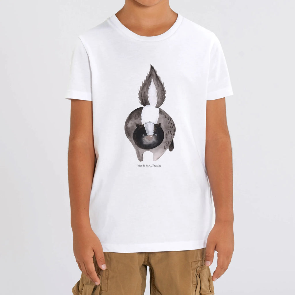 Organiczna koszulka dziecięca skunks atak Kinder T-Shirt Mädchen, Kinder T-Shirt Jungen, Kinder T-Shirt, Stinktier, Skunk, Stinki, Raubtier, Stinker, Wildtier, wütend, Drohung
