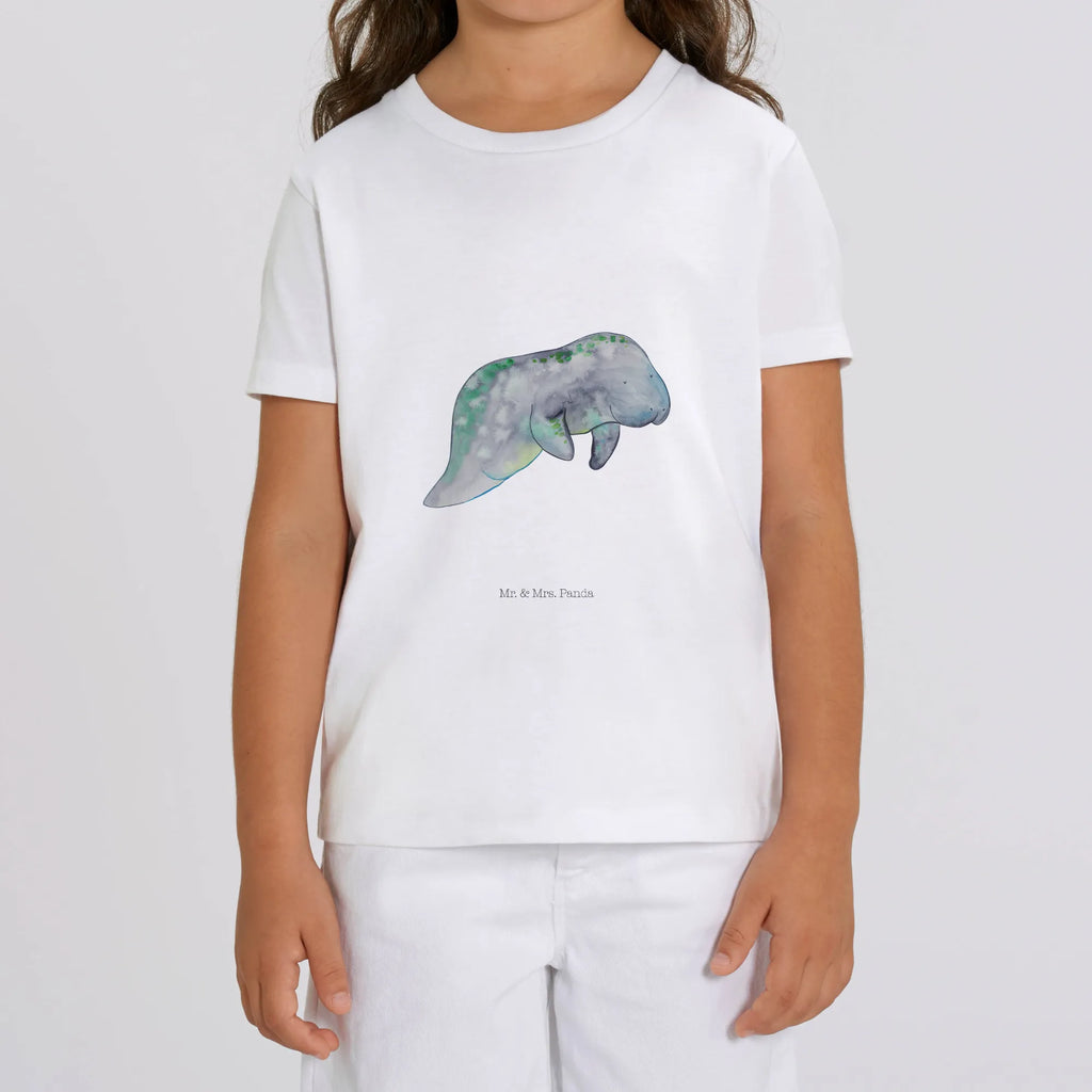 Organic Kids T-Shirt manatee Relax Kinder T-Shirt Jungen, Kinder T-Shirt Mädchen, Kinder T-Shirt, Urlaub, Meerestiere, Meer, Essen, Abnehmen, Seekuh, Diätwahn, Süßigkeiten, Zucker, Seekühe, Diät