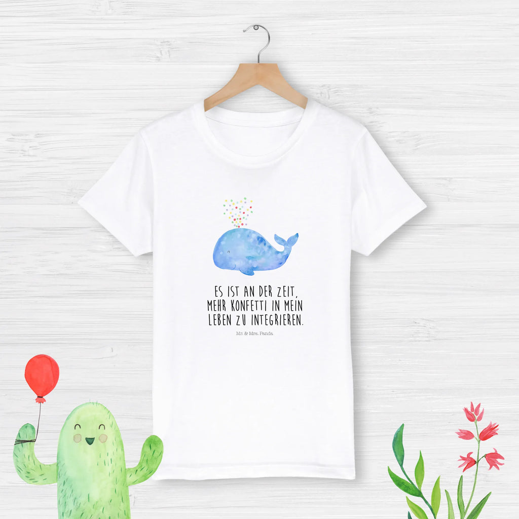 Organic Kinder T-Shirt Wal Konfetti Kinder T-Shirt Mädchen, Kinder T-Shirt Jungen, Kinder T-Shirt, Urlaub, Meerestiere, Meer, Lebensabschnitt, Trennung, Konfetti, Neustart, Geburtstag, Neuanfang, Wale, Abnehmen, Motivation, Diät, Wal