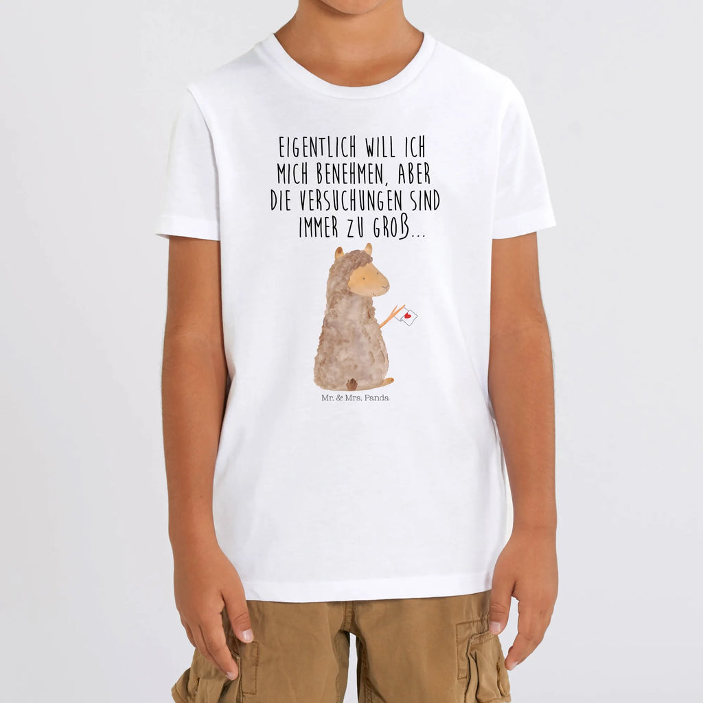 Organiczna koszulka dziecięca alpaka flaga Kinder T-Shirt Mädchen, Kinder T-Shirt, Kinder T-Shirt Jungen, Alpaka, Lama, Lamas, Alpakas, Liebe