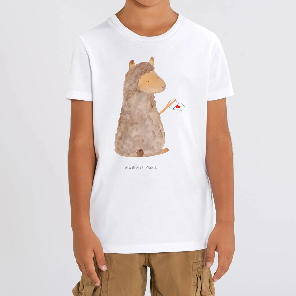 Organiczna koszulka dziecięca alpaka flaga Kinder T-Shirt Mädchen, Kinder T-Shirt, Kinder T-Shirt Jungen, Alpaka, Lama, Lamas, Alpakas, Liebe