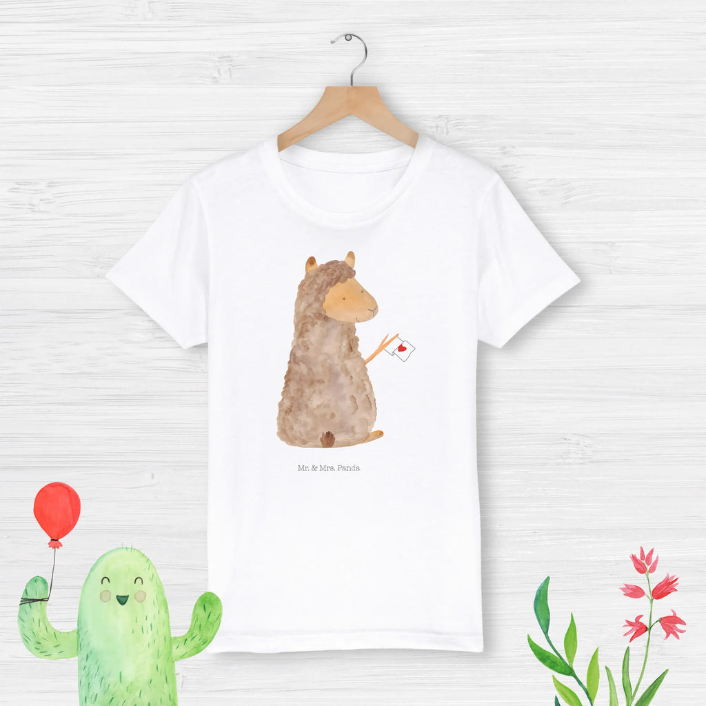 Organiczna koszulka dziecięca alpaka flaga Kinder T-Shirt Mädchen, Kinder T-Shirt, Kinder T-Shirt Jungen, Alpaka, Lama, Lamas, Alpakas, Liebe