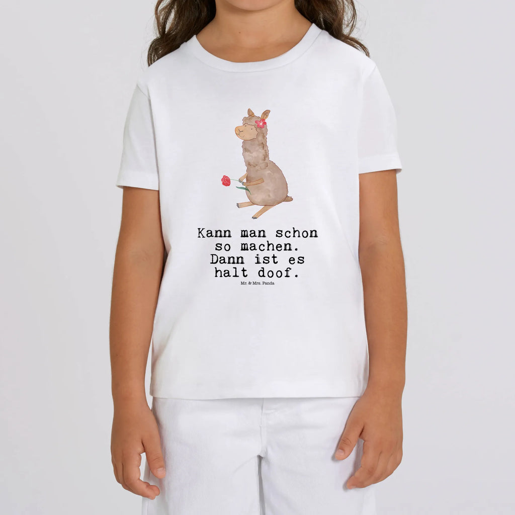 Organic Kids T-Shirt alpaca flower alpaca, llama, pako, camel, Peru, animal, favourite animal, Alpaca, flower, llamas