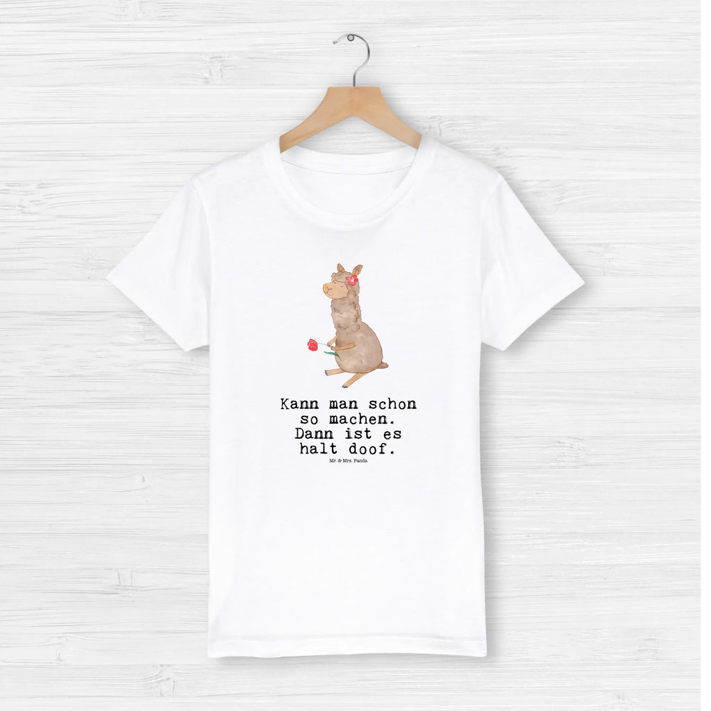 Organic Kids T-Shirt alpaca flower alpaca, llama, pako, camel, Peru, animal, favourite animal, Alpaca, flower, llamas