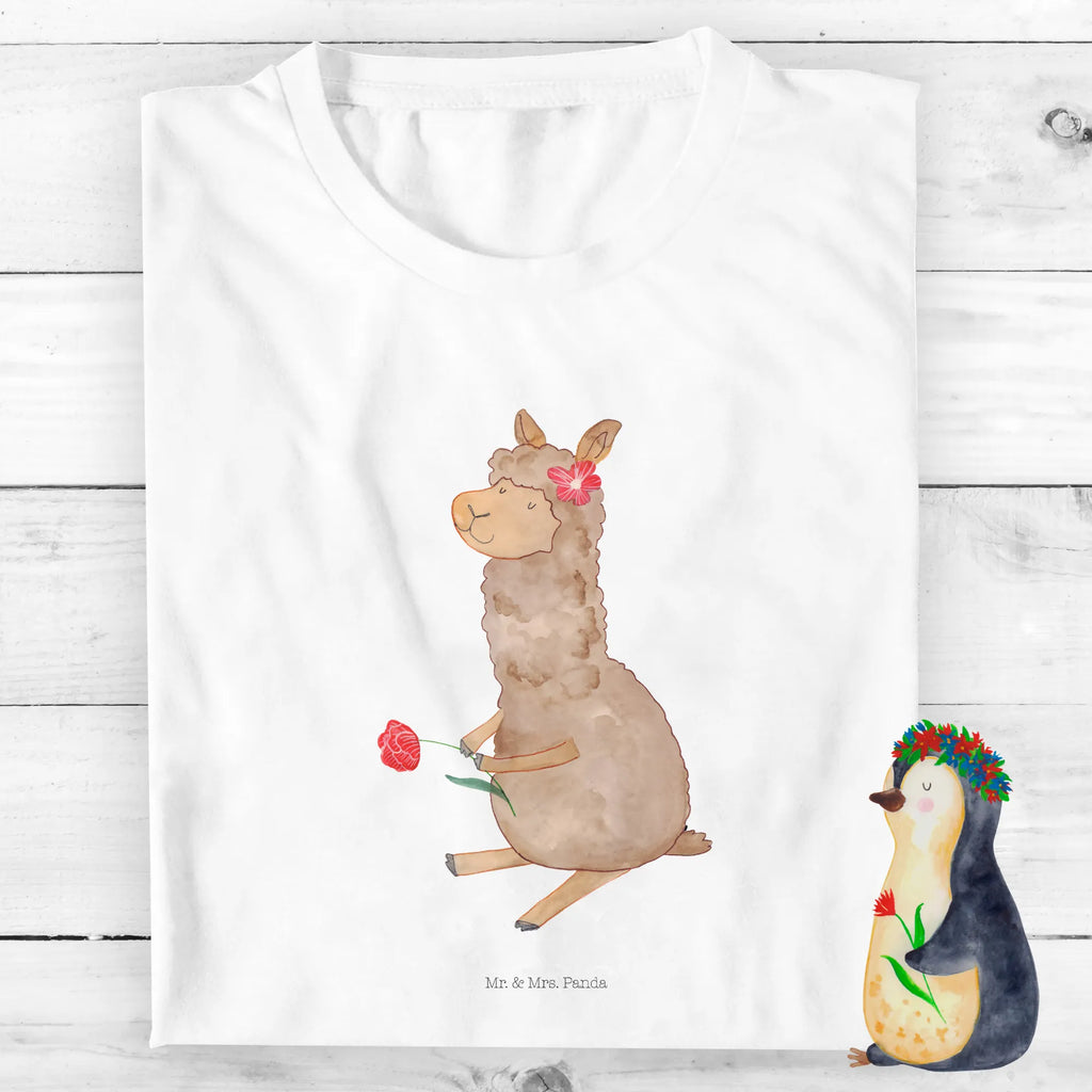 Organic Kids T-Shirt alpaca flower alpaca, llama, pako, camel, Peru, animal, favourite animal, Alpaca, flower, llamas