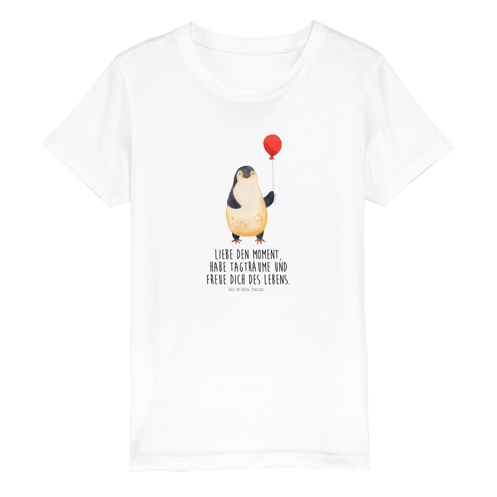Organic Kinder T-Shirt Pinguin Luftballon Kinder T-Shirt Jungen, Kinder T-Shirt, Kinder T-Shirt Mädchen, Pinguin, Neustart, Tagträume, Luftballon, Lebenslust, Motivation, Liebe, Geschenk Freundin, Geschenkidee, Pinguine, Neues Leben, Glück, Beste Freundin