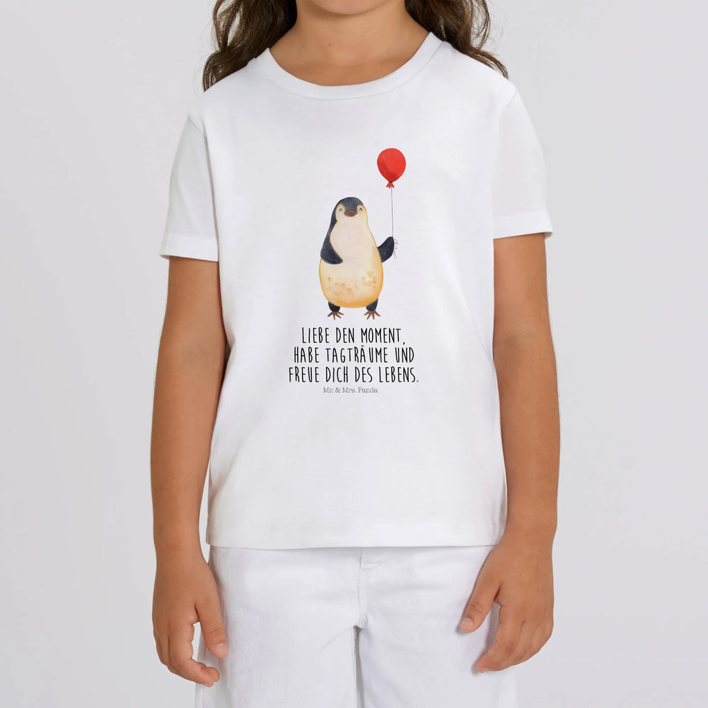 Organic Kinder T-Shirt Pinguin Luftballon Kinder T-Shirt Jungen, Kinder T-Shirt, Kinder T-Shirt Mädchen, Pinguin, Neustart, Tagträume, Luftballon, Lebenslust, Motivation, Liebe, Geschenk Freundin, Geschenkidee, Pinguine, Neues Leben, Glück, Beste Freundin