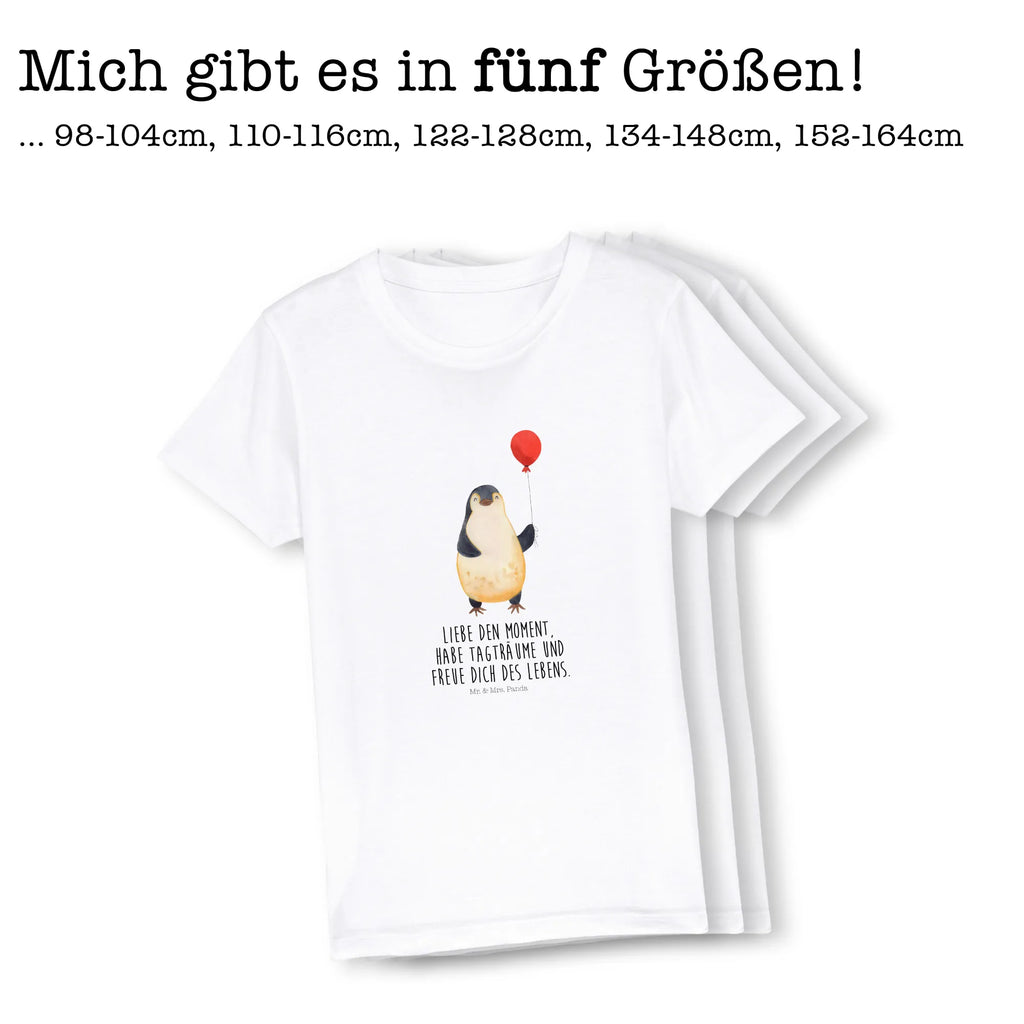 Organic Kinder T-Shirt Pinguin Luftballon Kinder T-Shirt Jungen, Kinder T-Shirt, Kinder T-Shirt Mädchen, Pinguin, Neustart, Tagträume, Luftballon, Lebenslust, Motivation, Liebe, Geschenk Freundin, Geschenkidee, Pinguine, Neues Leben, Glück, Beste Freundin