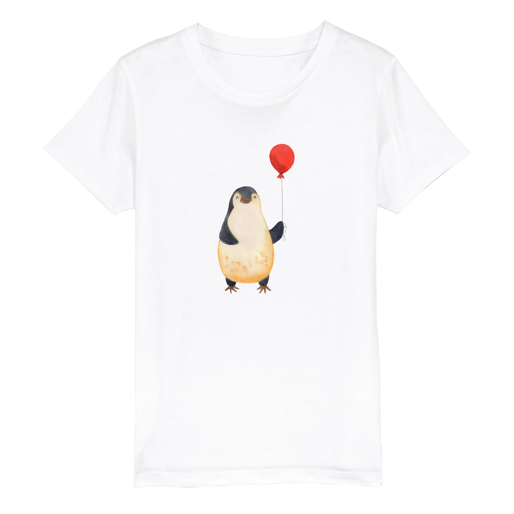 Organic Kinder T-Shirt Pinguin Luftballon Kinder T-Shirt Jungen, Kinder T-Shirt, Kinder T-Shirt Mädchen, Pinguin, Neustart, Tagträume, Luftballon, Lebenslust, Motivation, Liebe, Geschenk Freundin, Geschenkidee, Pinguine, Neues Leben, Glück, Beste Freundin