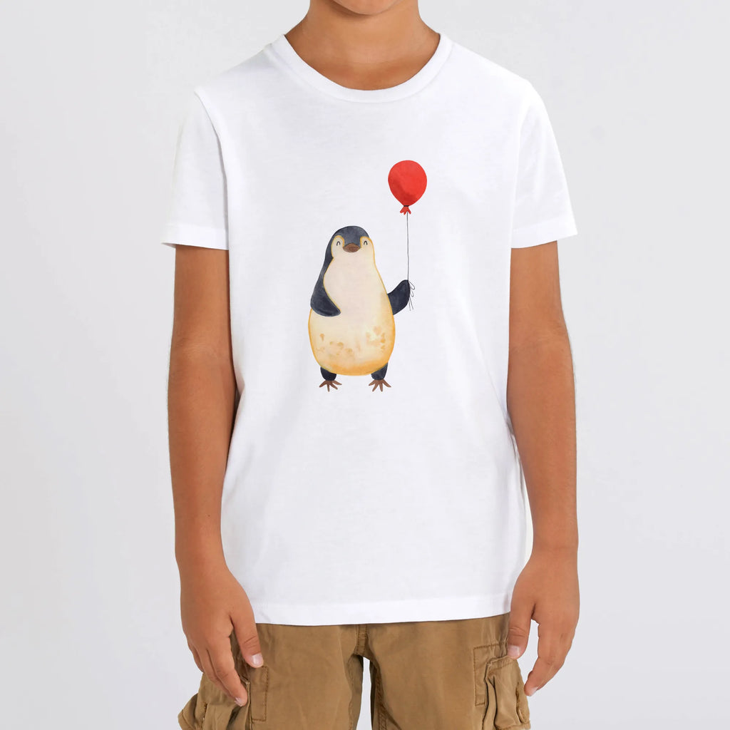Organic Kinder T-Shirt Pinguin Luftballon Kinder T-Shirt Jungen, Kinder T-Shirt, Kinder T-Shirt Mädchen, Pinguin, Neustart, Tagträume, Luftballon, Lebenslust, Motivation, Liebe, Geschenk Freundin, Geschenkidee, Pinguine, Neues Leben, Glück, Beste Freundin