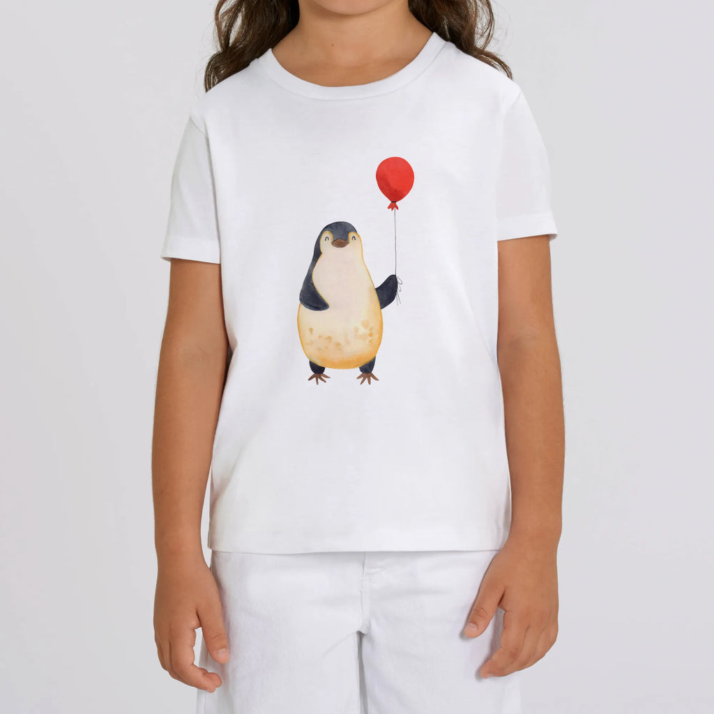 Organic Kinder T-Shirt Pinguin Luftballon Kinder T-Shirt Jungen, Kinder T-Shirt, Kinder T-Shirt Mädchen, Pinguin, Neustart, Tagträume, Luftballon, Lebenslust, Motivation, Liebe, Geschenk Freundin, Geschenkidee, Pinguine, Neues Leben, Glück, Beste Freundin