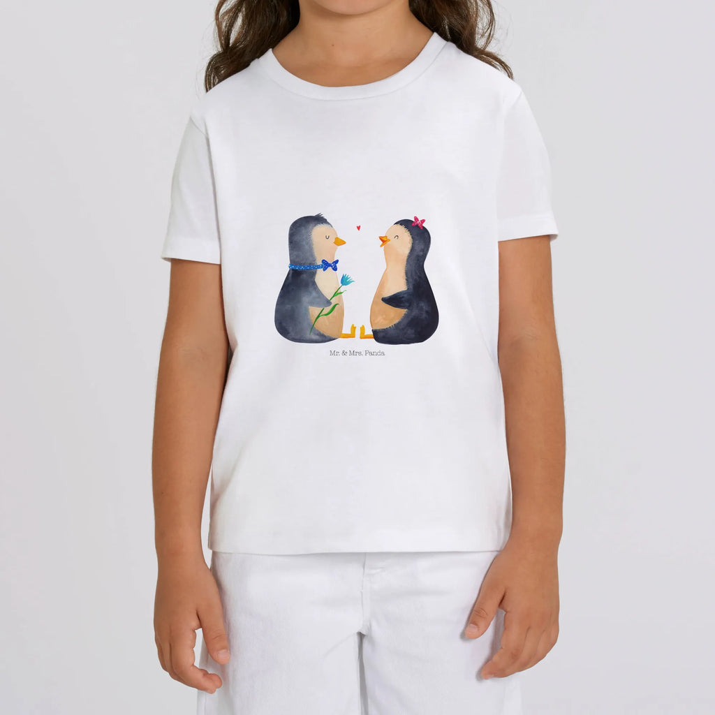 Organic Kinder T-Shirt Pinguin Pärchen Kinder T-Shirt Jungen, Kinder T-Shirt, Kinder T-Shirt Mädchen, Pinguin, Jahrestag, Liebesbeweis, Liebe, Hochzeitsgeschenk, Große Liebe, Liebespaar, Traumpaar, Hochzeit, Pinguine, Liebesgeschenk, Hochzeitstag, Verlobung
