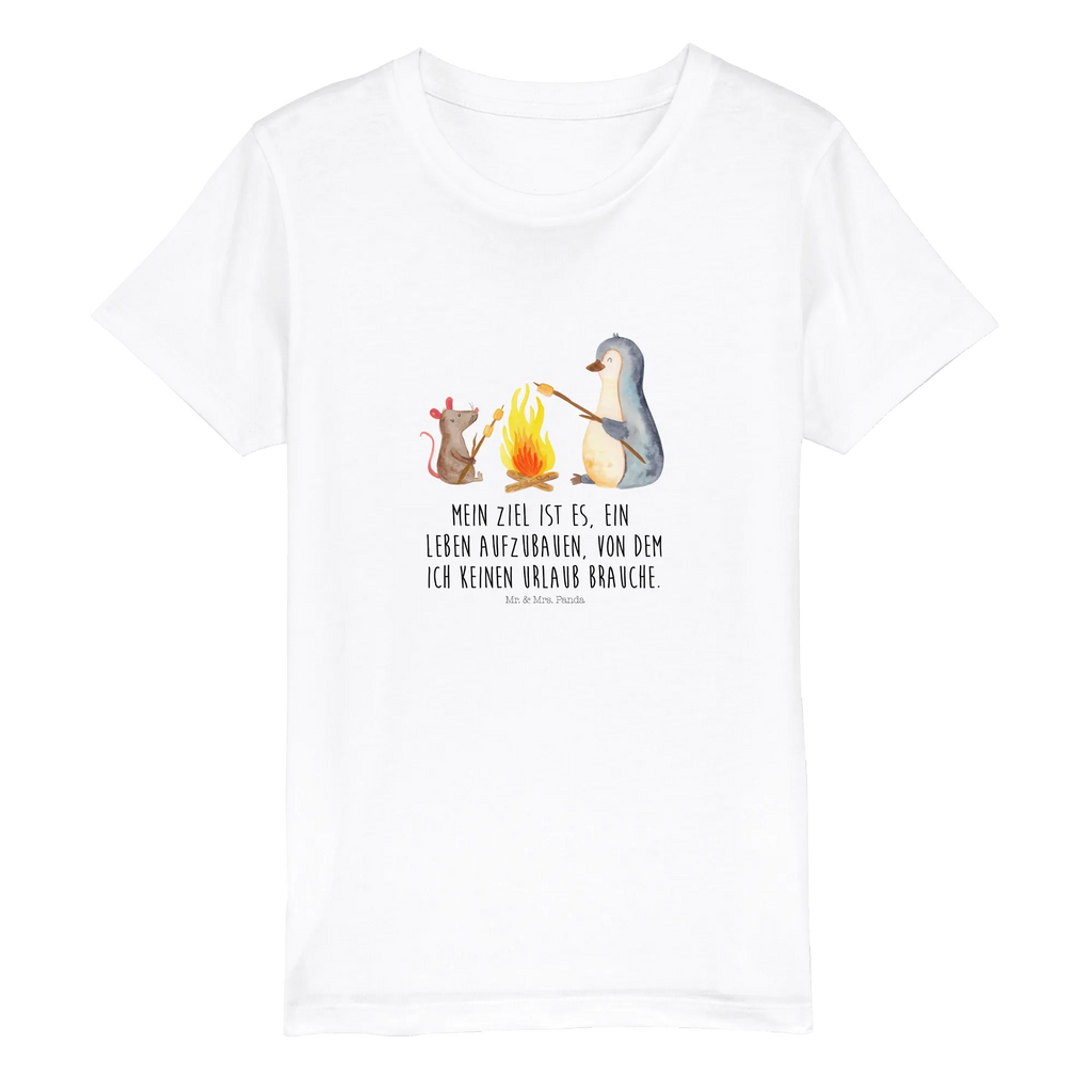 Organiczna koszulka dziecięca pingwin ognisko Kinder T-Shirt, Kinder T-Shirt Mädchen, Kinder T-Shirt Jungen, Pinguin, Arbeit, Lebensspruch, Marshmallows, Motivation, Büroalltag, Pinguine, Lebensmotivation, Job, Liebe, Feuer, Neustart, Lagerfeuer, Grillen, Leben, Büro, Maus