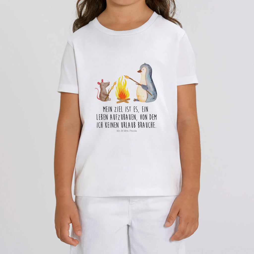 Organiczna koszulka dziecięca pingwin ognisko Kinder T-Shirt, Kinder T-Shirt Mädchen, Kinder T-Shirt Jungen, Pinguin, Arbeit, Lebensspruch, Marshmallows, Motivation, Büroalltag, Pinguine, Lebensmotivation, Job, Liebe, Feuer, Neustart, Lagerfeuer, Grillen, Leben, Büro, Maus