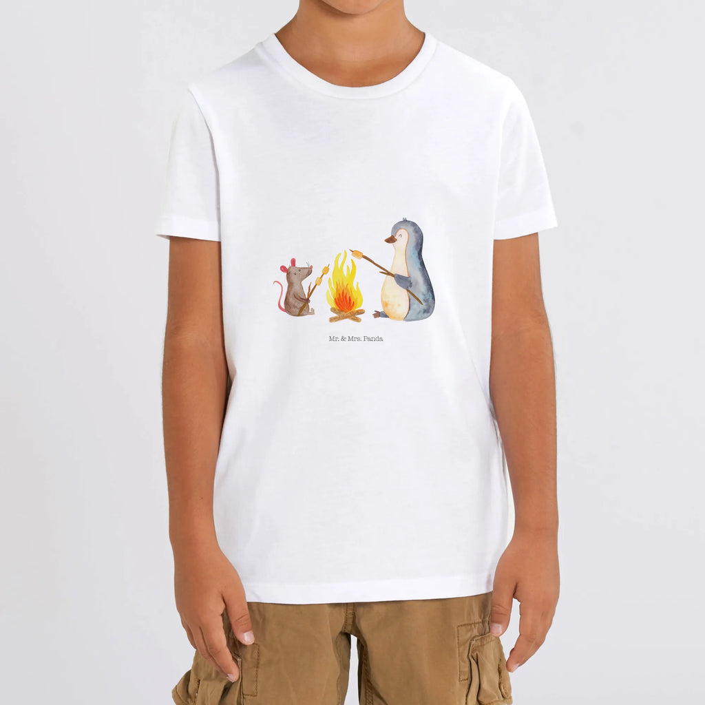 Organiczna koszulka dziecięca pingwin ognisko Kinder T-Shirt, Kinder T-Shirt Mädchen, Kinder T-Shirt Jungen, Pinguin, Arbeit, Lebensspruch, Marshmallows, Motivation, Büroalltag, Pinguine, Lebensmotivation, Job, Liebe, Feuer, Neustart, Lagerfeuer, Grillen, Leben, Büro, Maus