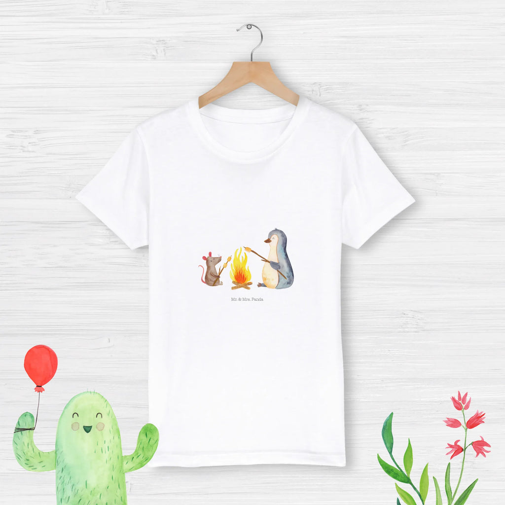 Organiczna koszulka dziecięca pingwin ognisko Kinder T-Shirt, Kinder T-Shirt Mädchen, Kinder T-Shirt Jungen, Pinguin, Arbeit, Lebensspruch, Marshmallows, Motivation, Büroalltag, Pinguine, Lebensmotivation, Job, Liebe, Feuer, Neustart, Lagerfeuer, Grillen, Leben, Büro, Maus