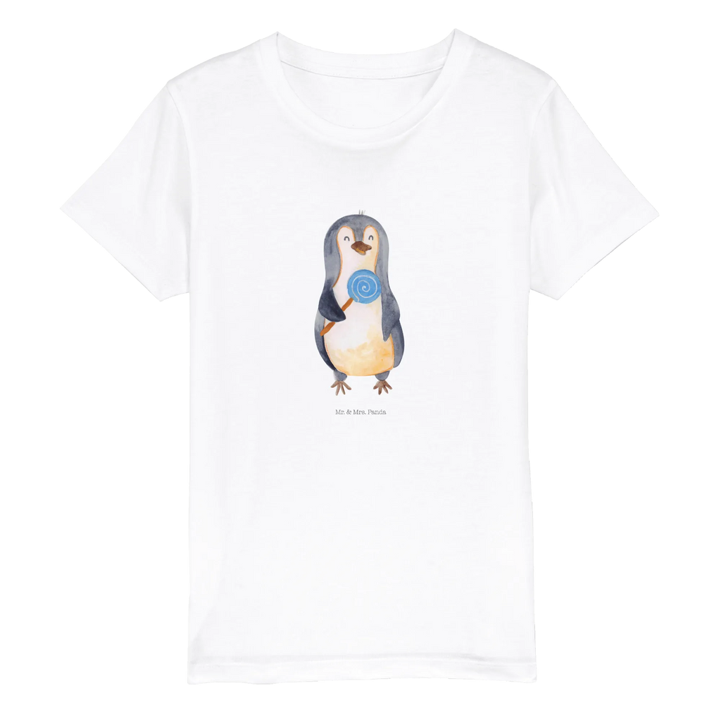 Organic Kids T-Shirt Penguin lollipop Kinder T-Shirt Jungen, Kinder T-Shirt Mädchen, Kinder T-Shirt, Pinguin, Ganove, Rebell, Lolli, Süßigkeiten, Blödsinn, Pinguine, Rabauke, Spruch, Gauner
