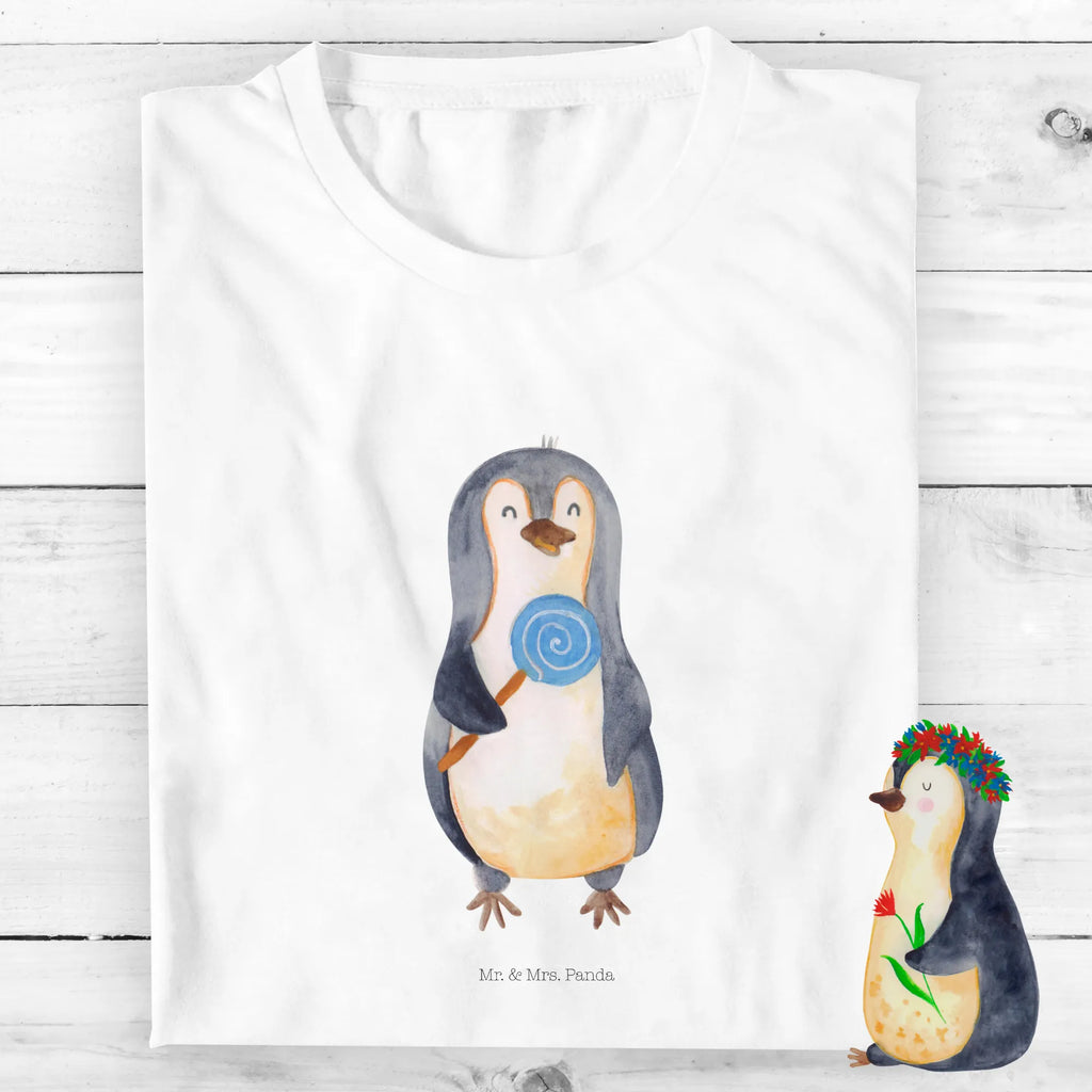 Organic Kids T-Shirt Penguin lollipop Kinder T-Shirt Jungen, Kinder T-Shirt Mädchen, Kinder T-Shirt, Pinguin, Ganove, Rebell, Lolli, Süßigkeiten, Blödsinn, Pinguine, Rabauke, Spruch, Gauner