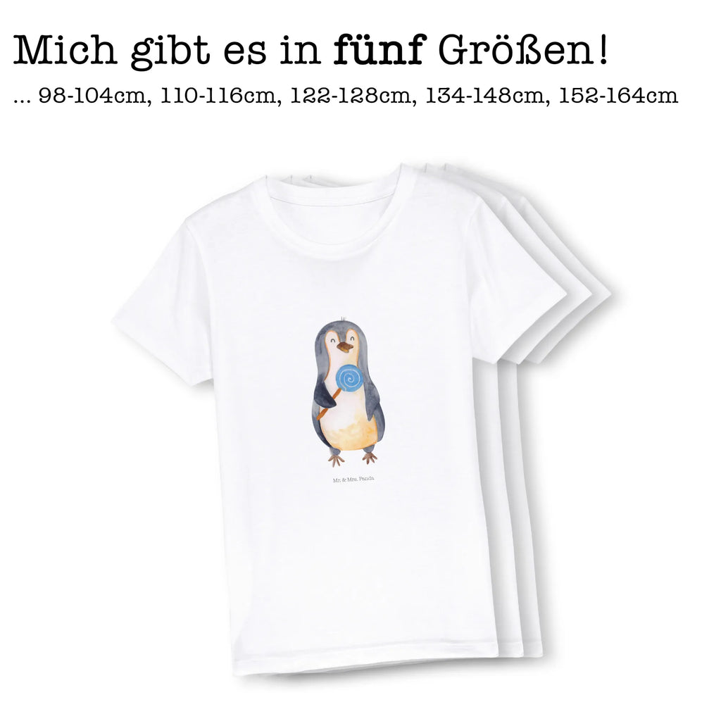 Organic Kids T-Shirt Penguin lollipop Kinder T-Shirt Jungen, Kinder T-Shirt Mädchen, Kinder T-Shirt, Pinguin, Ganove, Rebell, Lolli, Süßigkeiten, Blödsinn, Pinguine, Rabauke, Spruch, Gauner