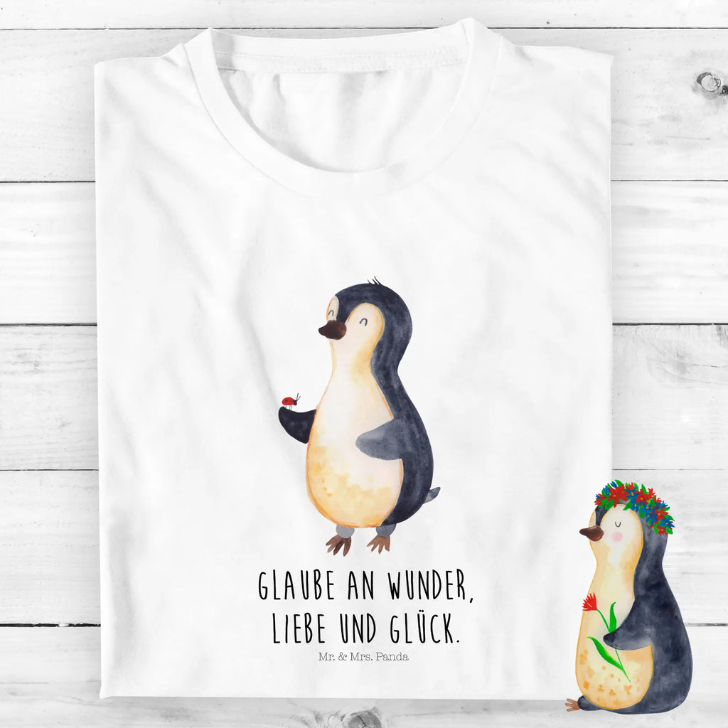 Organic Kinder T-Shirt Pinguin Marienkäfer Kinder T-Shirt Mädchen, Kinder T-Shirt Jungen, Kinder T-Shirt, Pinguin, Glück, Liebe, Marienkäfer, Pinguine, Wunder, Freude, Lebensfreude