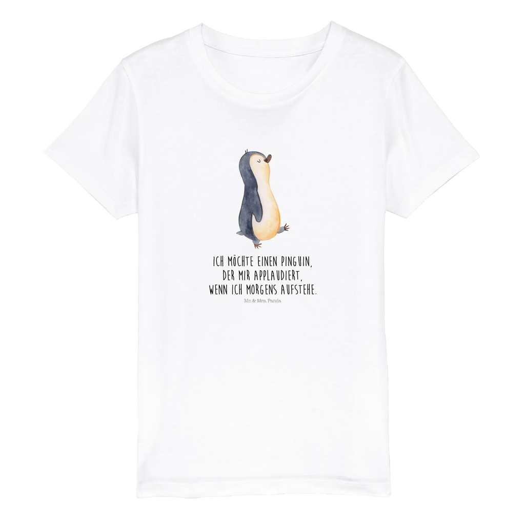 Organiczna koszulka dziecięca Pingwin maszerować Kinder T-Shirt Jungen, Kinder T-Shirt Mädchen, Kinder T-Shirt, Pinguin, Schwester, Langschläfer, Pinguine, Familie, Frühaufsteher, Bruder