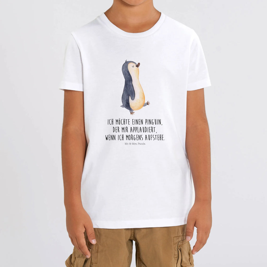 Organiczna koszulka dziecięca Pingwin maszerować Kinder T-Shirt Jungen, Kinder T-Shirt Mädchen, Kinder T-Shirt, Pinguin, Schwester, Langschläfer, Pinguine, Familie, Frühaufsteher, Bruder