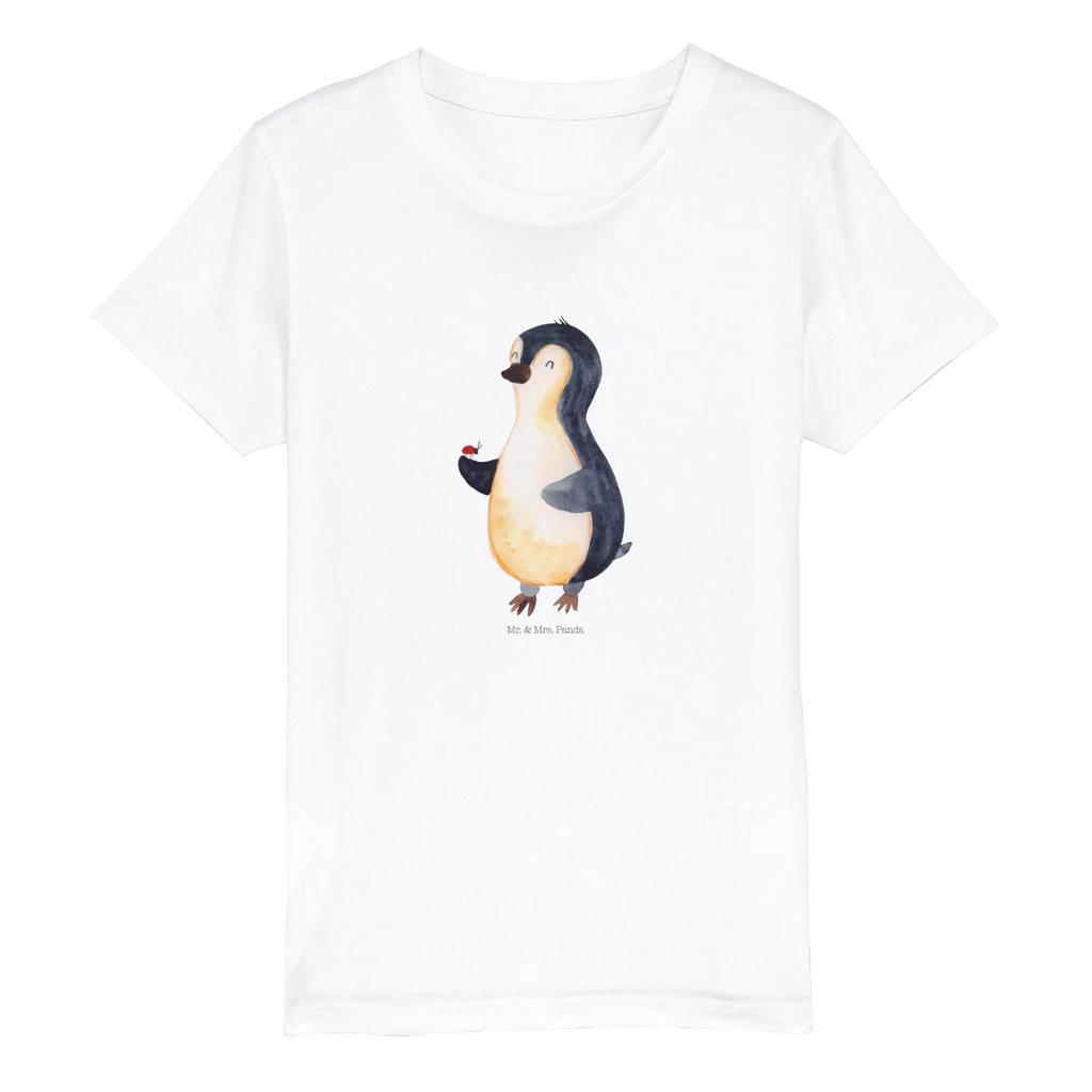 Organic Kinder T-Shirt Pinguin Marienkäfer Kinder T-Shirt Mädchen, Kinder T-Shirt Jungen, Kinder T-Shirt, Pinguin, Glück, Liebe, Marienkäfer, Pinguine, Wunder, Freude, Lebensfreude