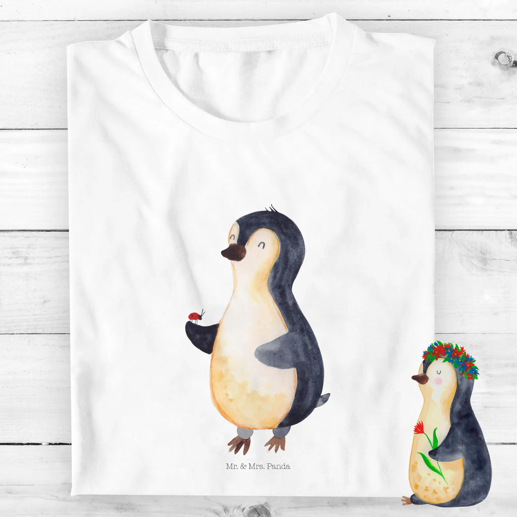 Organic Kinder T-Shirt Pinguin Marienkäfer Kinder T-Shirt Mädchen, Kinder T-Shirt Jungen, Kinder T-Shirt, Pinguin, Glück, Liebe, Marienkäfer, Pinguine, Wunder, Freude, Lebensfreude