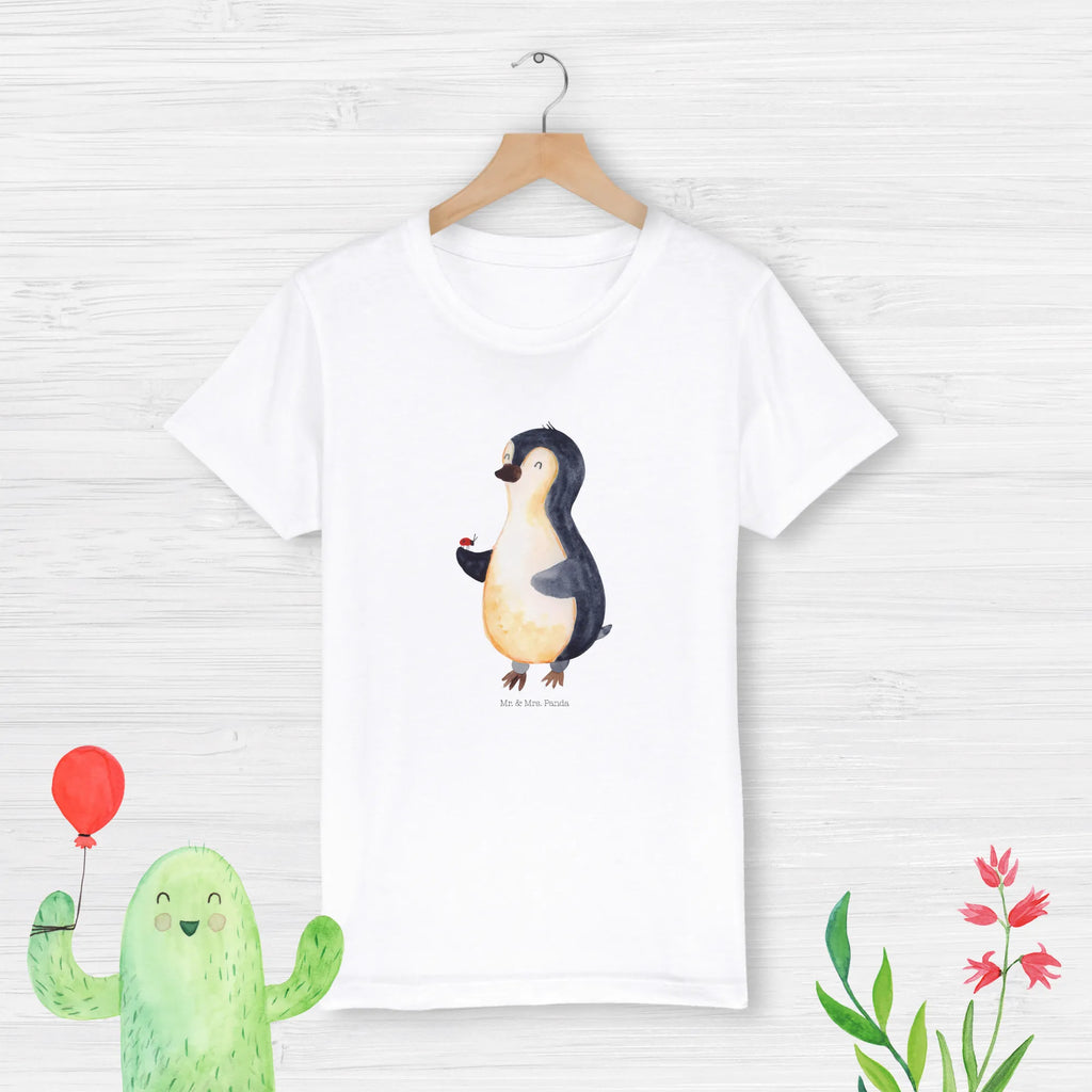 Organic Kinder T-Shirt Pinguin Marienkäfer Kinder T-Shirt Mädchen, Kinder T-Shirt Jungen, Kinder T-Shirt, Pinguin, Glück, Liebe, Marienkäfer, Pinguine, Wunder, Freude, Lebensfreude