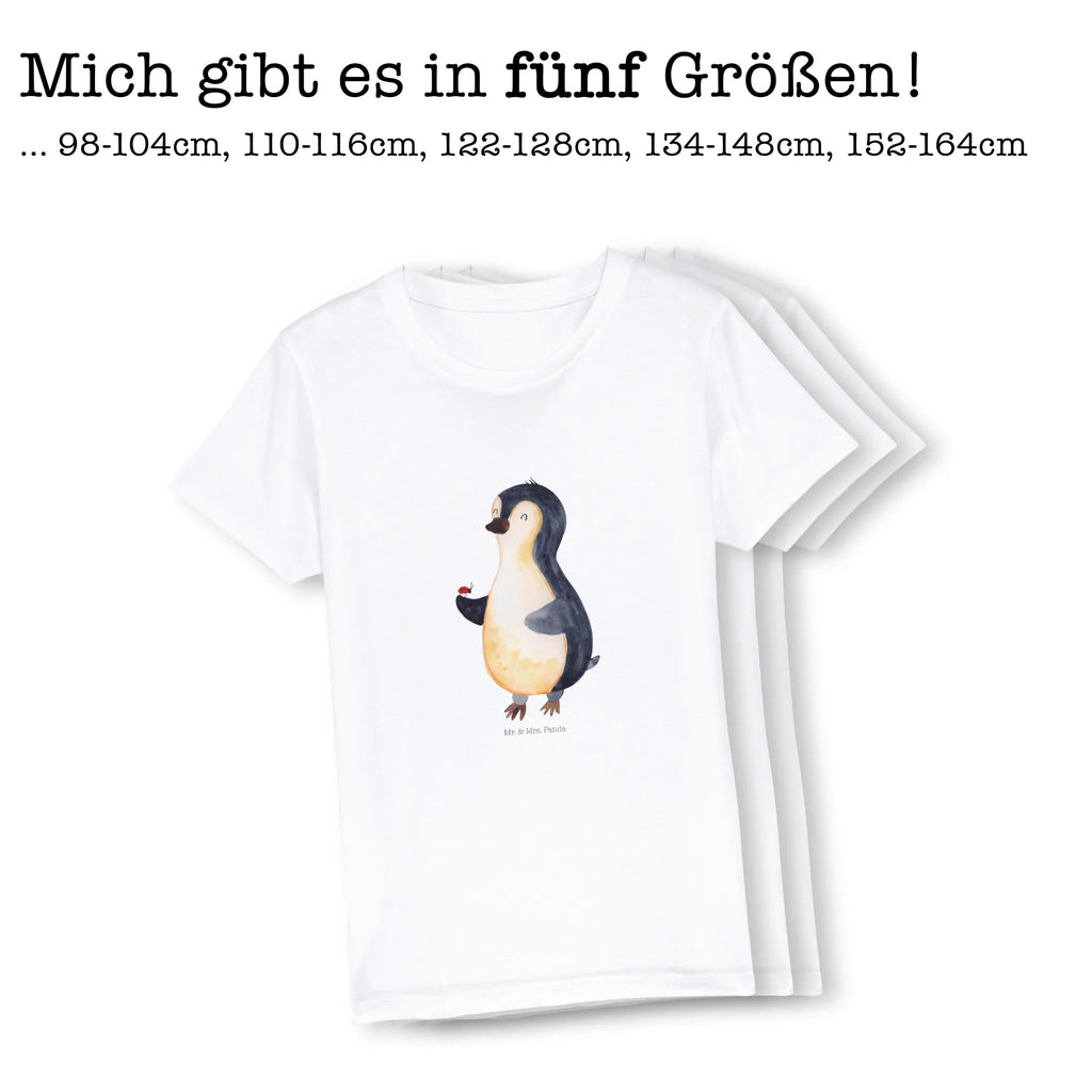 Organic Kinder T-Shirt Pinguin Marienkäfer Kinder T-Shirt Mädchen, Kinder T-Shirt Jungen, Kinder T-Shirt, Pinguin, Glück, Liebe, Marienkäfer, Pinguine, Wunder, Freude, Lebensfreude