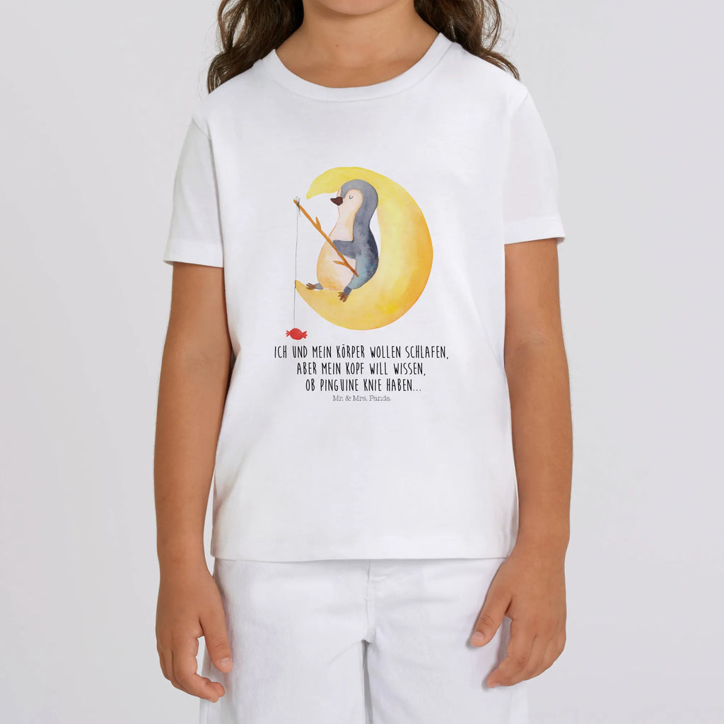 Organic Kinder T-Shirt Pinguin Mond Kinder T-Shirt Jungen, Kinder T-Shirt, Kinder T-Shirt Mädchen, Pinguin, schlafen, Spruch, Pinguine, Nachtruhe, Schlafzimmer, Schlafstörungen, Gästezimmer, Einschlafen